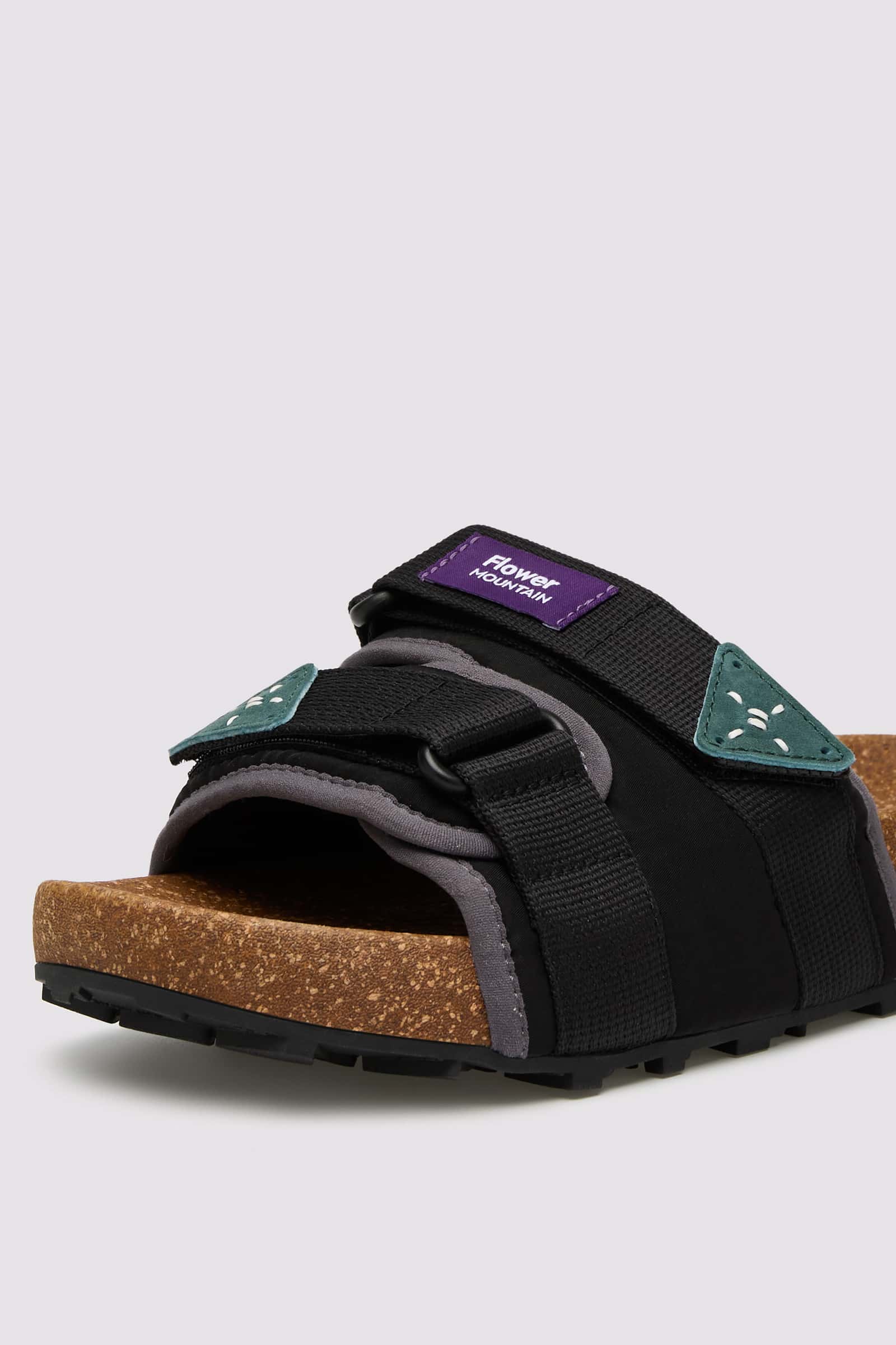 Black / Grey Men Flower Mountain NIWA SLIPPER UNI Slippers | 901-UIXNFY