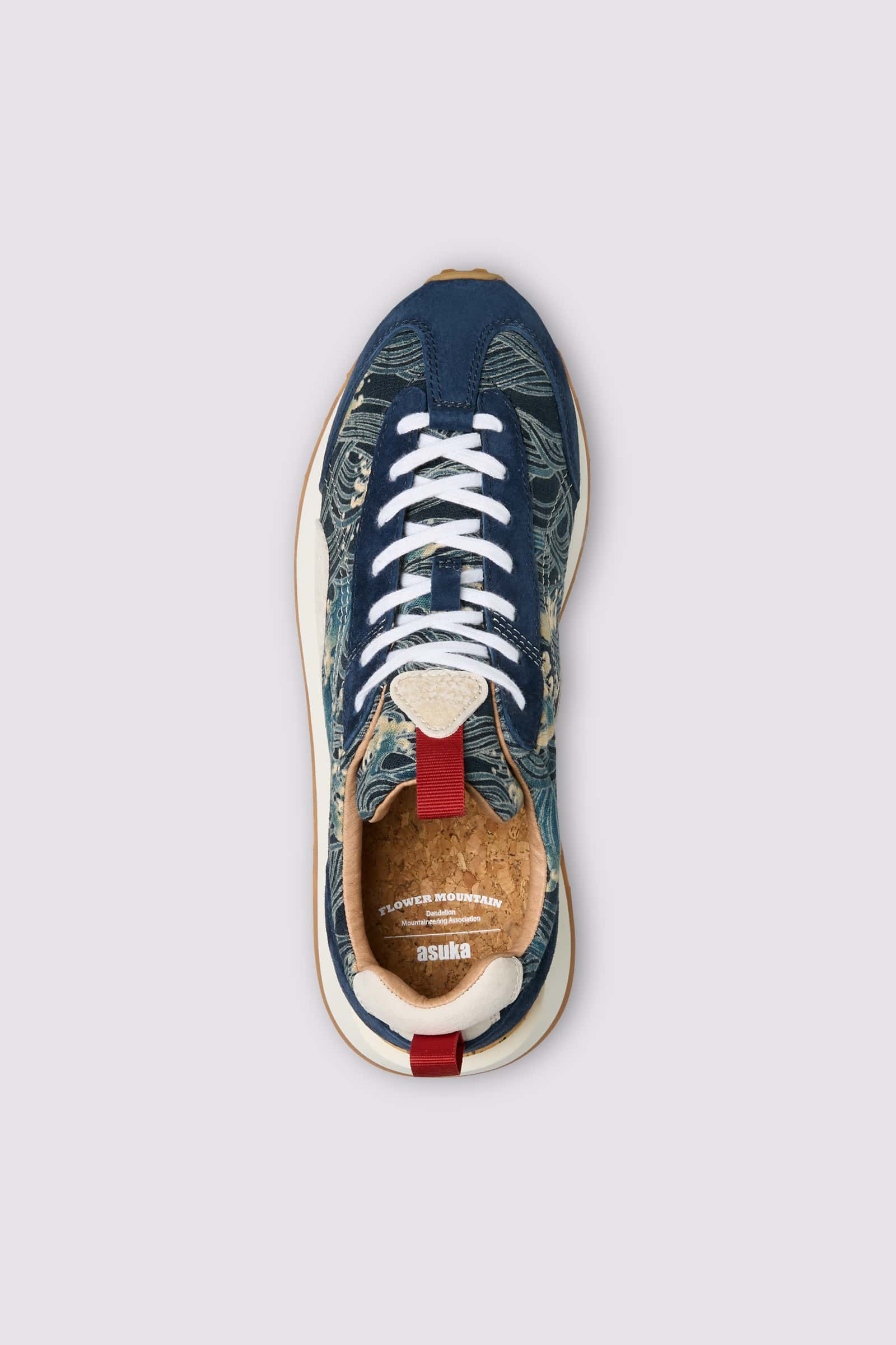Blue Men Flower Mountain NEW ASUKA UNI Sneakers | 841-ZUVRXJ