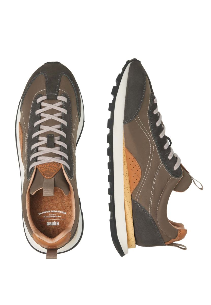Brown Men Flower Mountain NEW ASUKA Sneakers | 385-QRKLHS