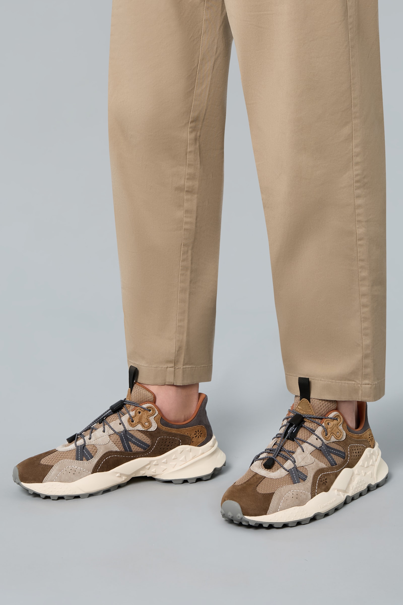 Brown Men Flower Mountain TIGER HILL Sneakers | 624-NIPHCM