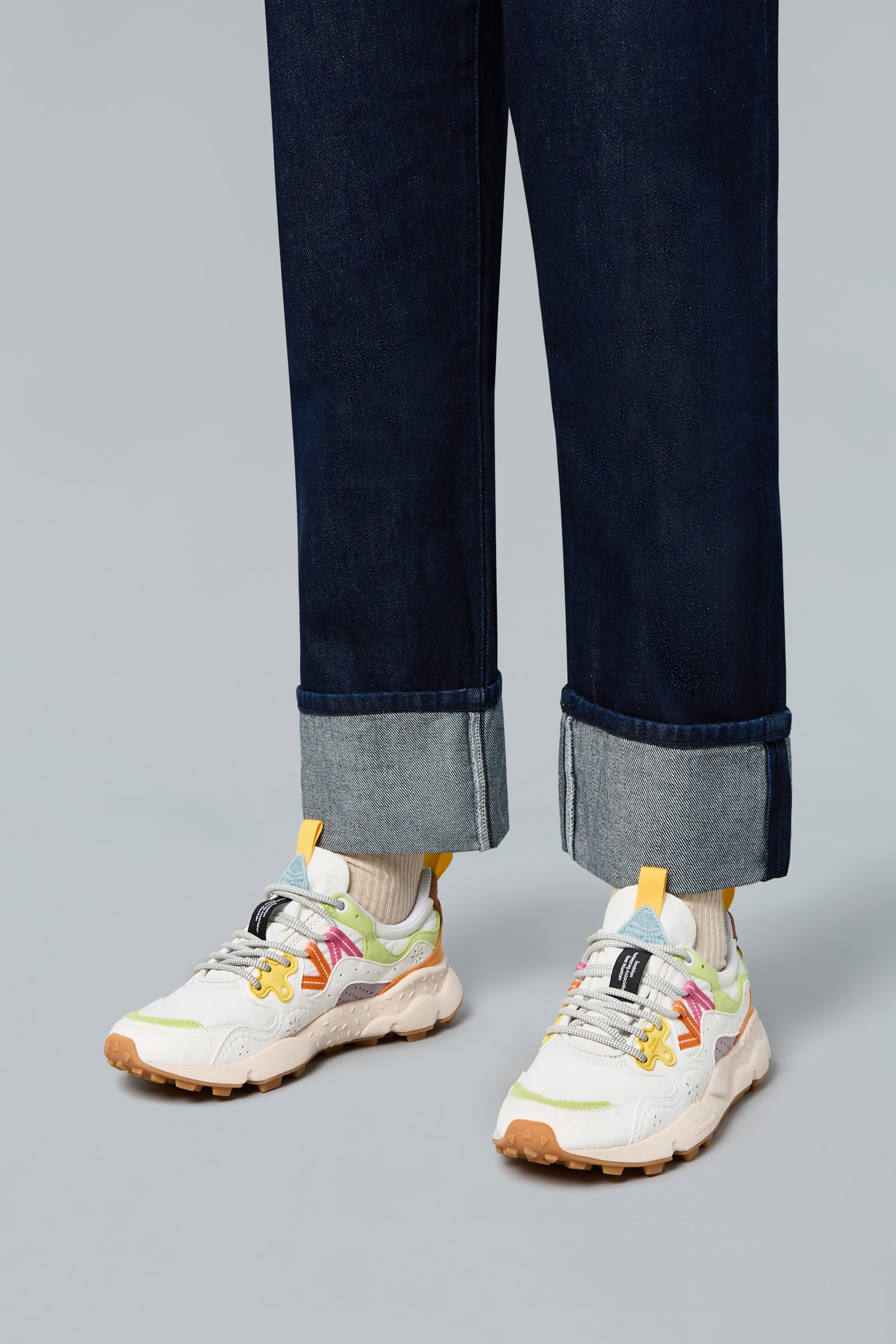 Green / White Women Flower Mountain YAMANO 3 KAISO Sneakers | 138-LRVWFE
