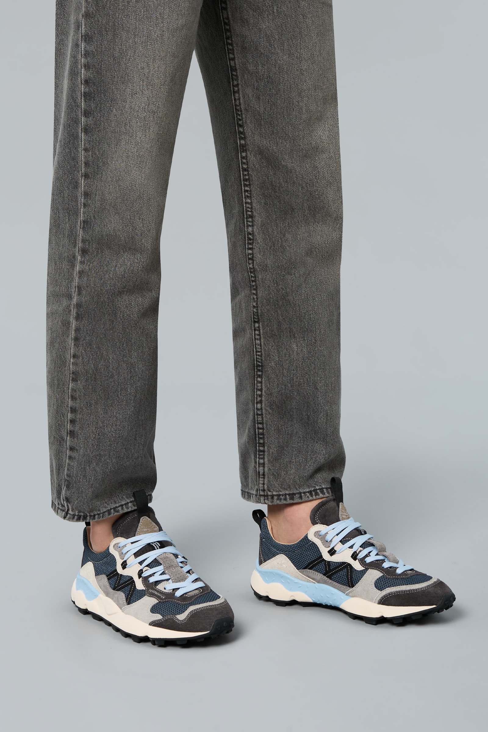 Grey Men Flower Mountain LENZAN Sneakers | 305-FWKYUG
