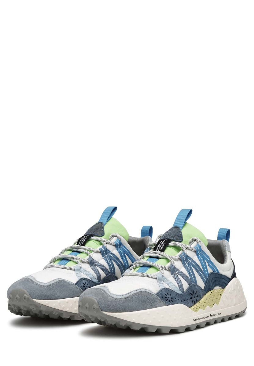Light Blue / White Men Flower Mountain WASHI Sneakers | 205-ZIMORW