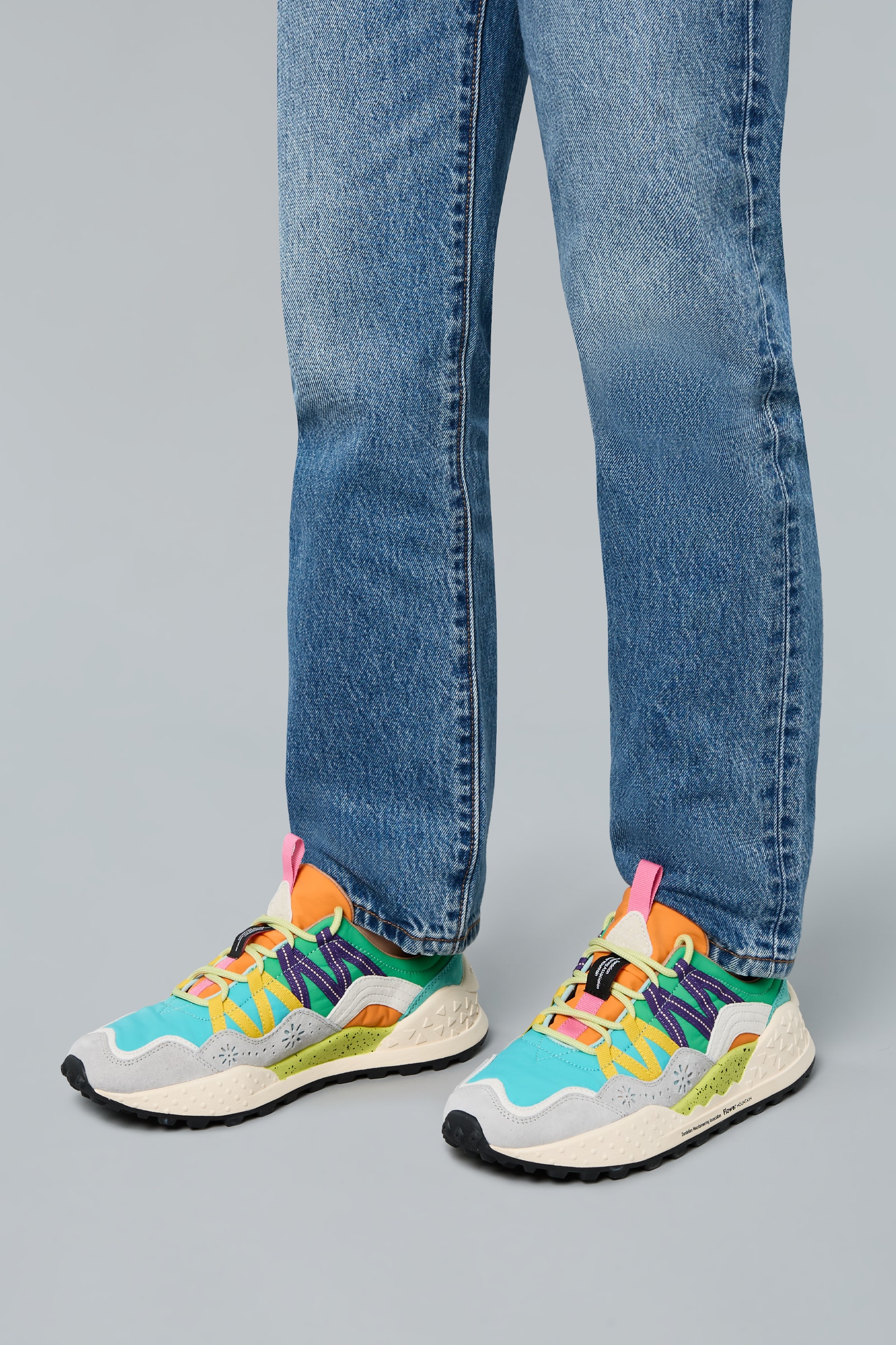 Multicolored Men Flower Mountain WASHI UNI Sneakers | 236-CGFEIN