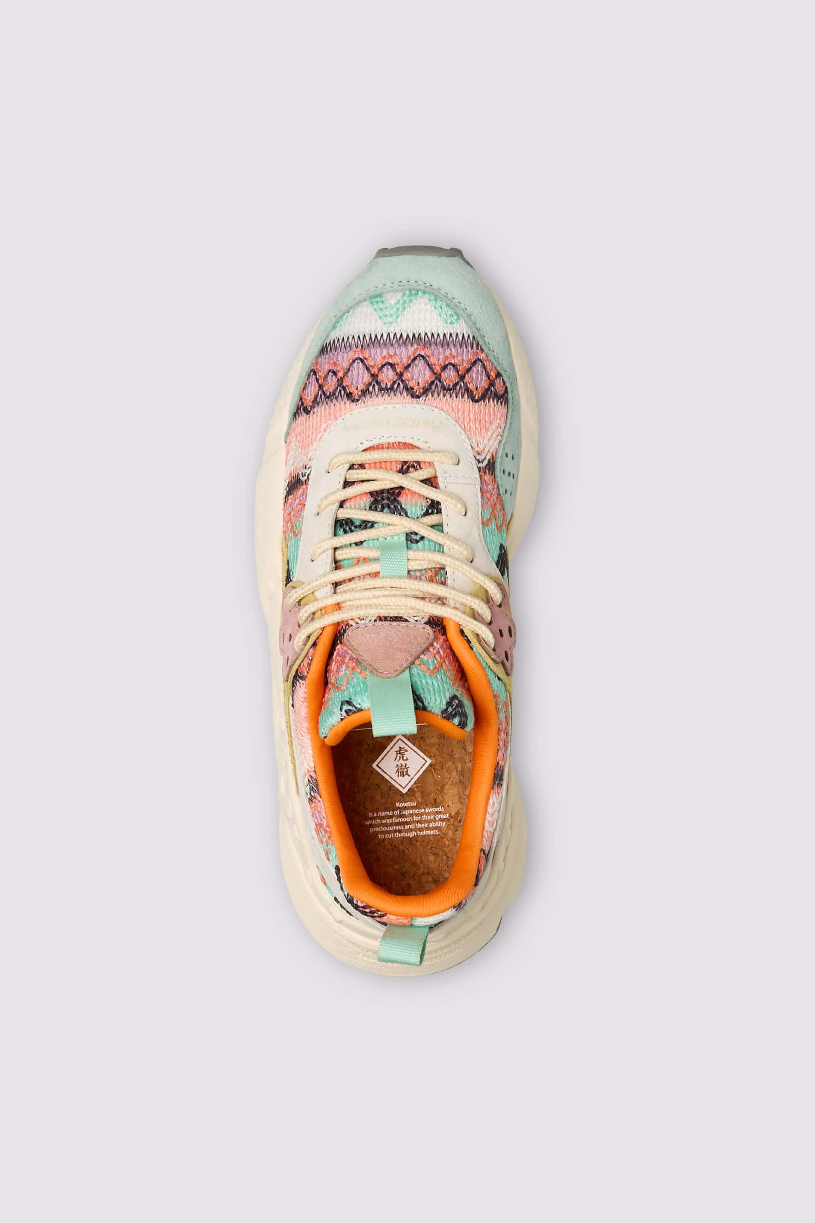 Pink / Green Women Flower Mountain KOTETSU Sneakers | 657-UNYTRM