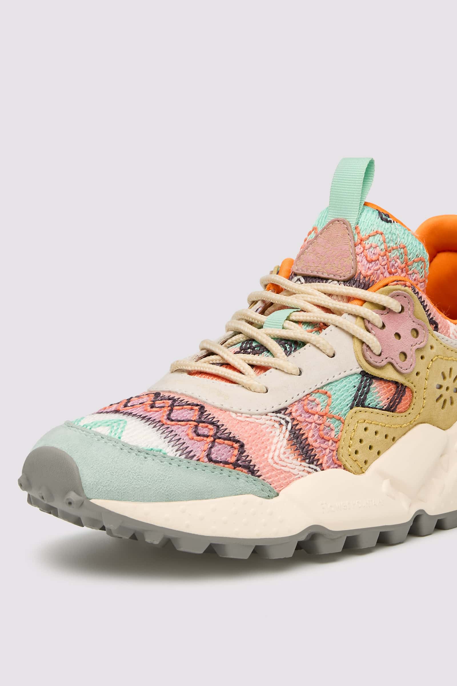Pink / Green Women Flower Mountain KOTETSU Sneakers | 657-UNYTRM