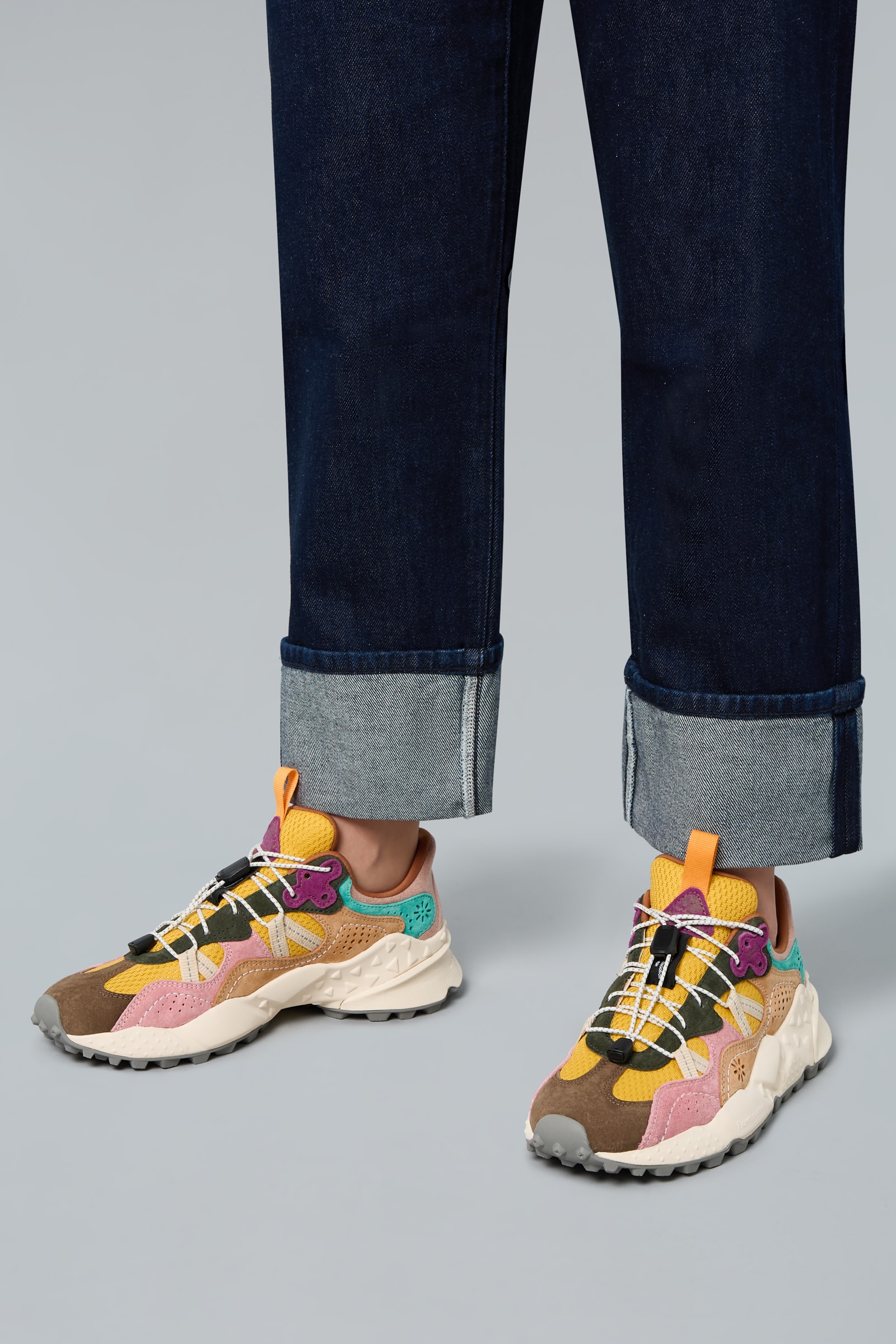 Pumpkin Women Flower Mountain TIGER HILL Sneakers | 526-DLKMEO