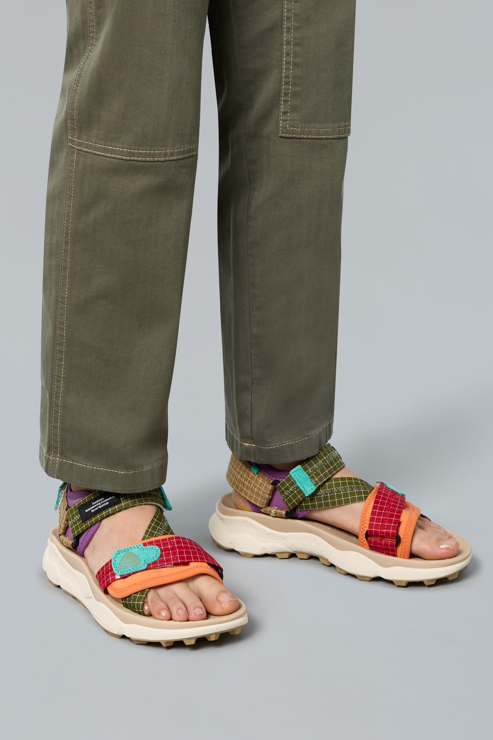 Red / Green Men Flower Mountain NAZCA 2 UNI Sandle | 483-FJSYPQ