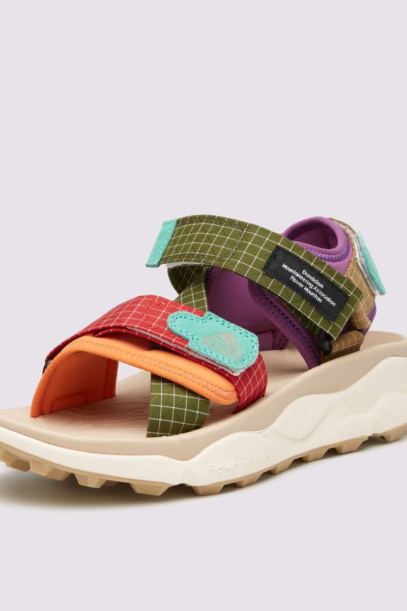 Red / Green Men Flower Mountain NAZCA 2 UNI Sandle | 483-FJSYPQ