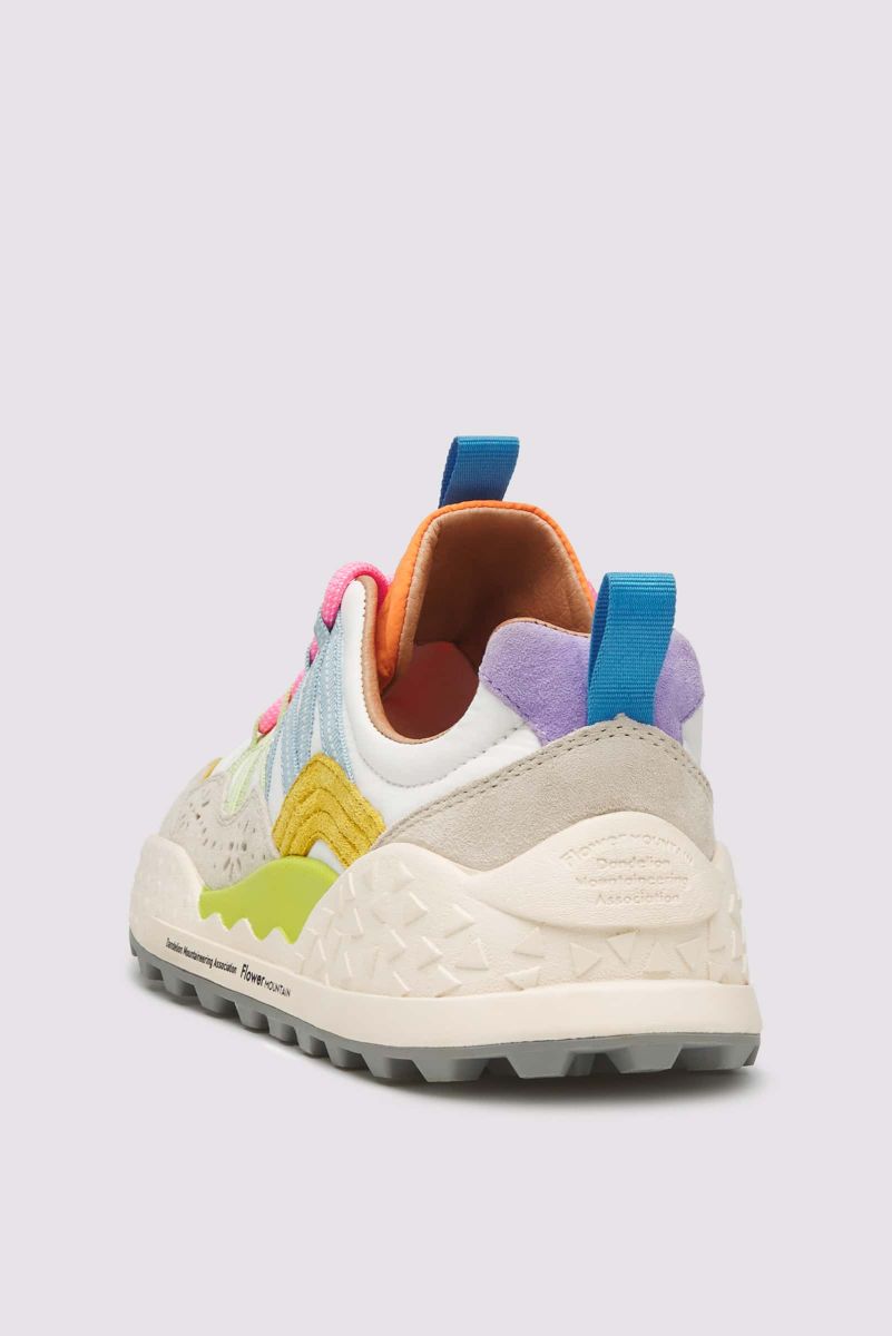 White / Salmon Women Flower Mountain WASHI Sneakers | 674-ITZEVB